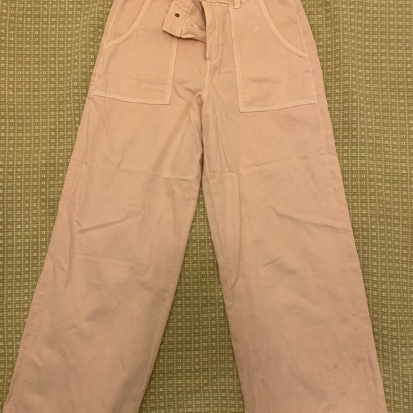 American Eagle Pink Wide-Leg Pants - Picture 1 of 4